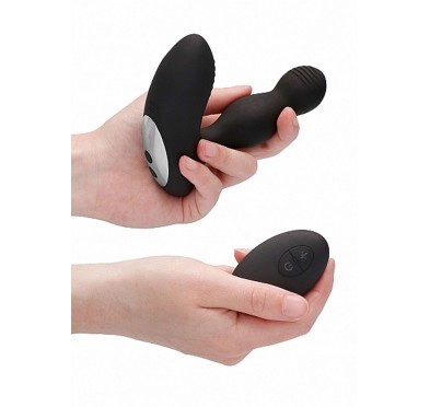 Remote Controlled E-Stim & Vibrating Prostate Massager - Black